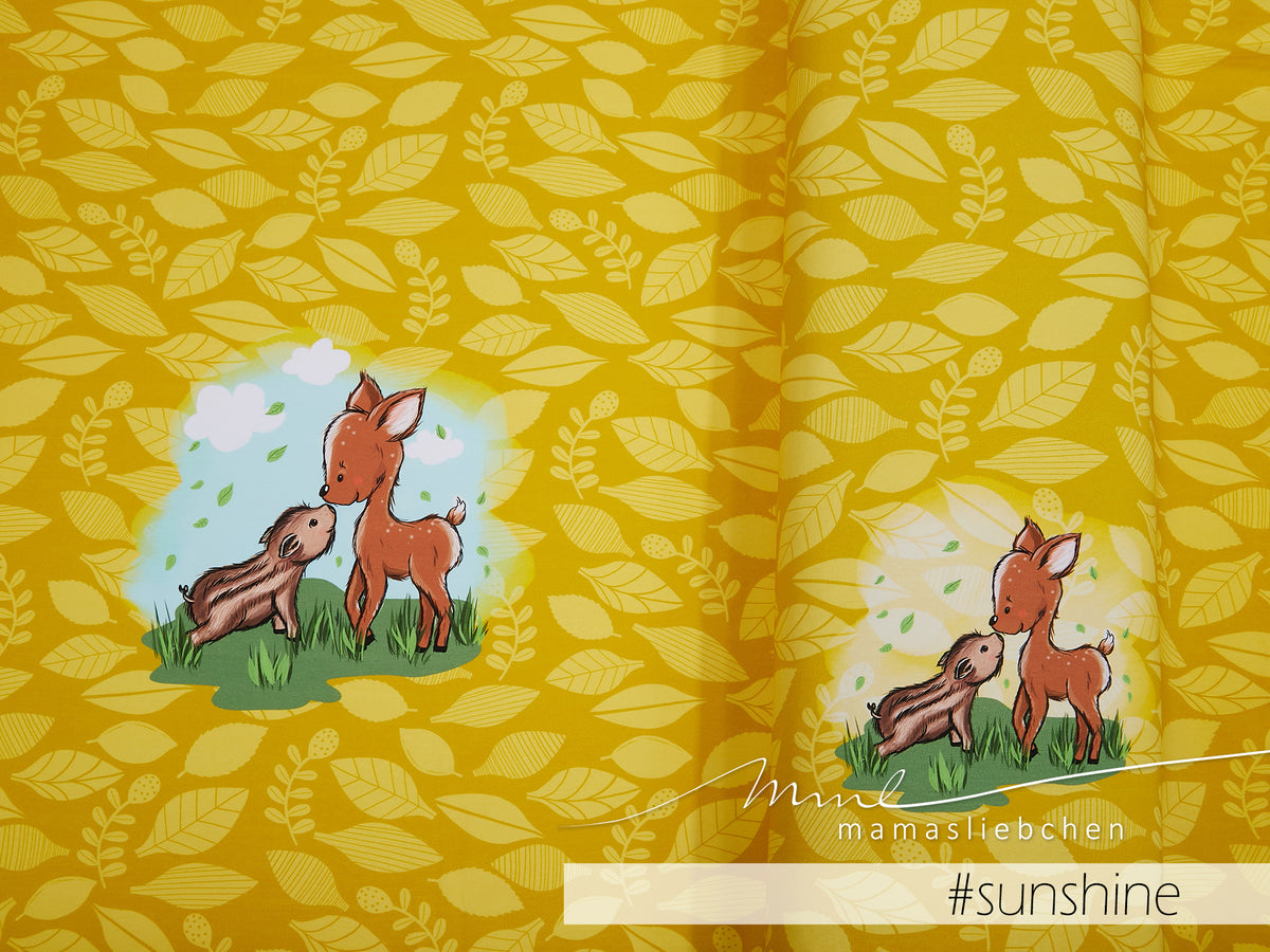 Jersey-Stoff "Theo & Mo #sunshine" (1Panel/ ca.0,65m)