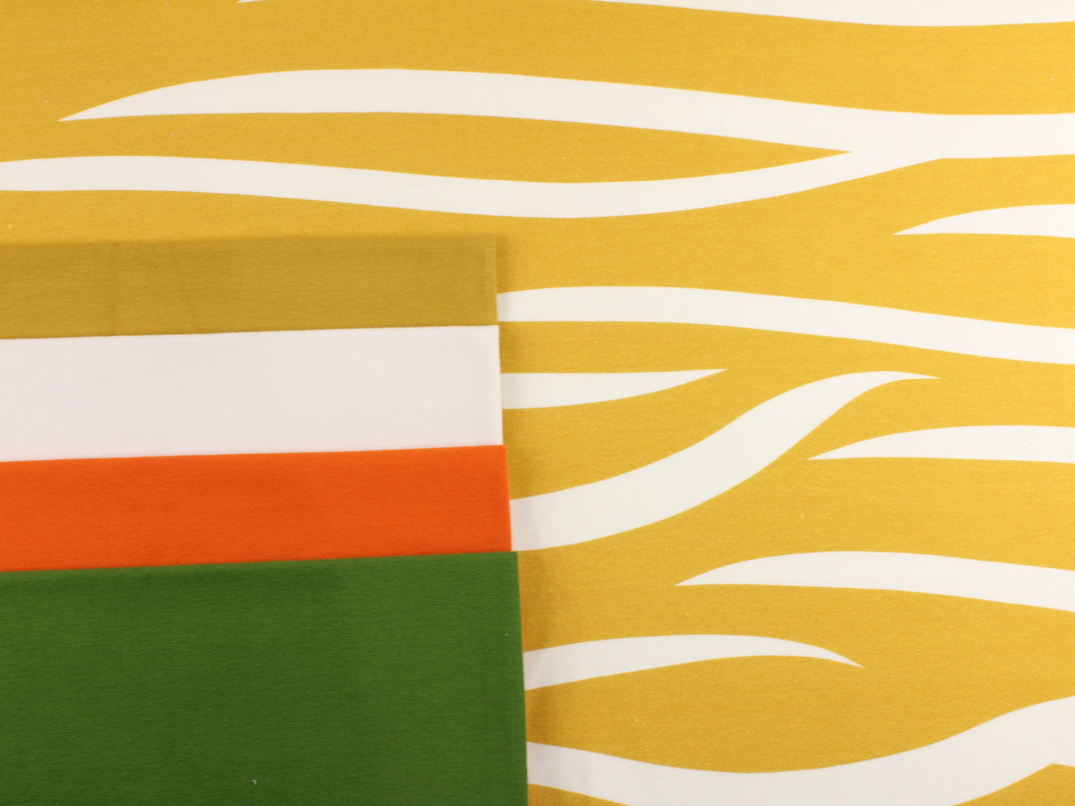 Jersey-Stoff "tigerwaves #gold" (0,5m)