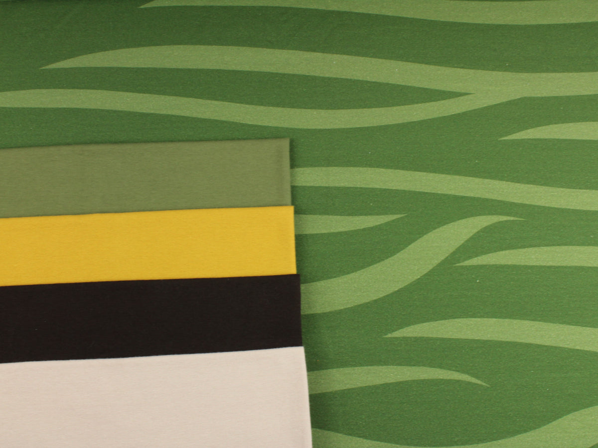 Jersey-Stoff "tigerwaves #olive" (0,5m)