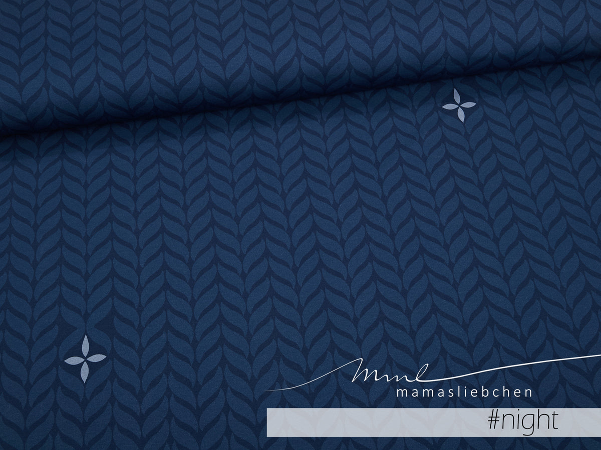 Jersey-Stoff "trailing leaves #night" (0,5m)
