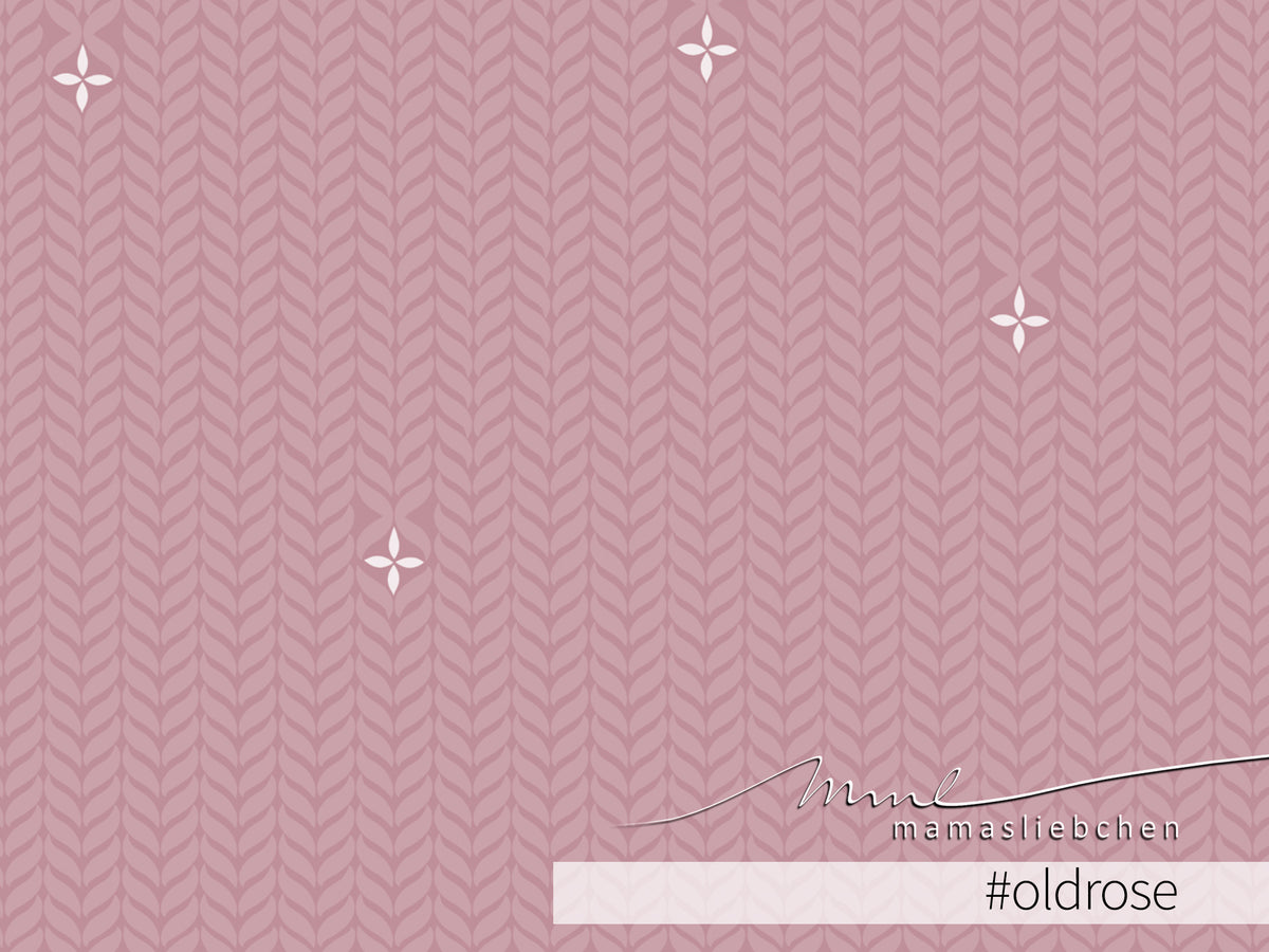 Jersey-Stoff "Trailing leaves #oldrose" (0,25 m)