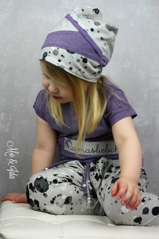 Jersey-Stoff "wild&free grungy dots #gray" (0,5 m)
