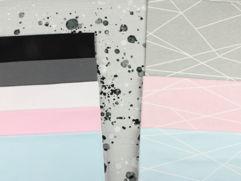 Jersey-Stoff "wild&free grungy dots #gray" (0,5 m)