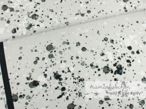 Jersey-Stoff "wild&free grungy dots #gray" (0,5 m)