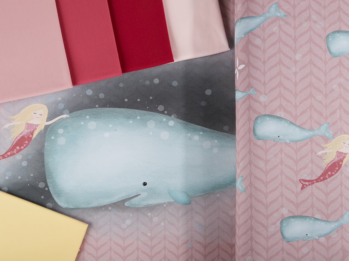 Jersey-Stoff "(W)Under the sea #oldrose" (1Panel/ ca.0,65 m)