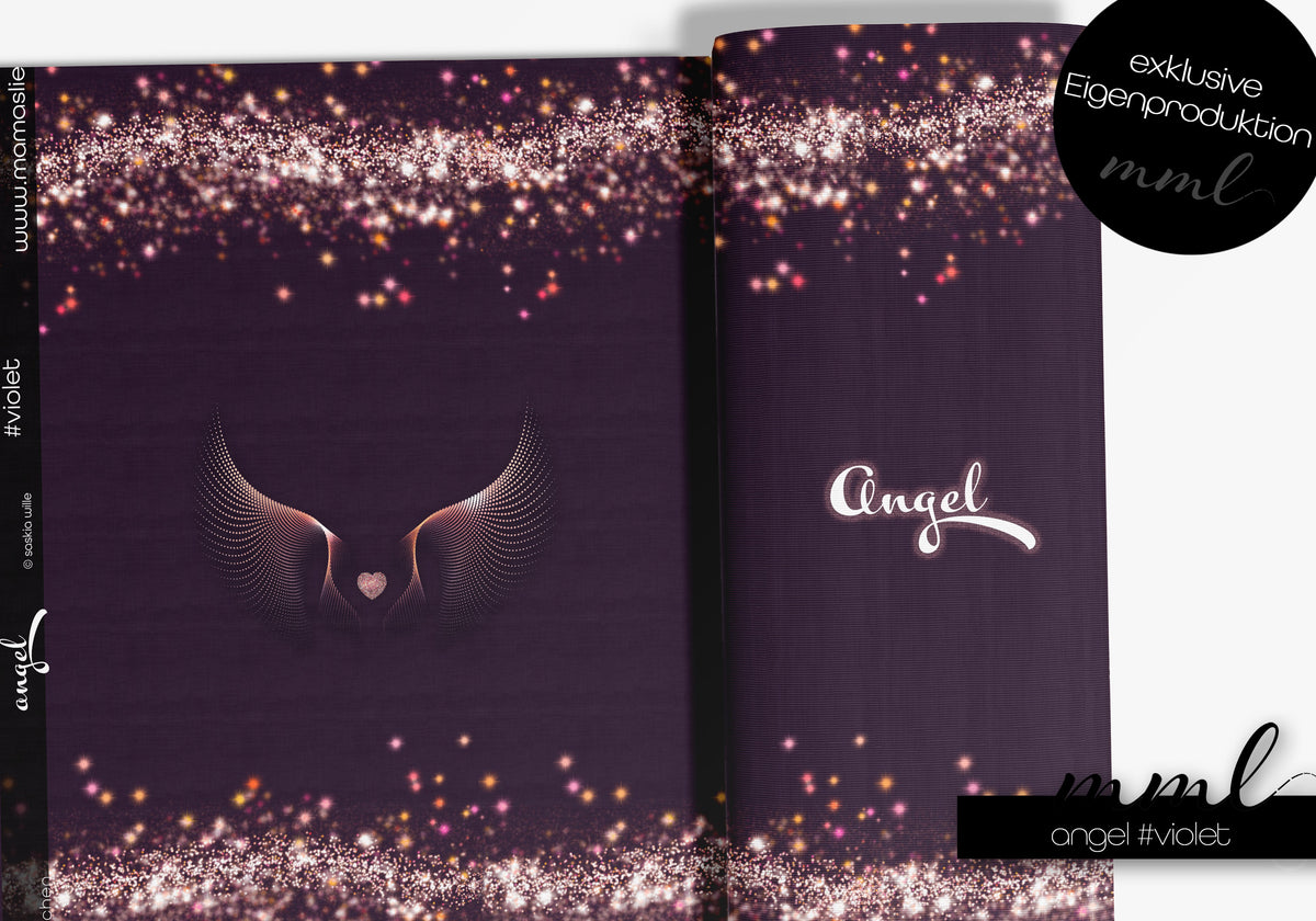 Sommer-Sweat-Stoff "angel #violet" (Panel ca 1,0m)