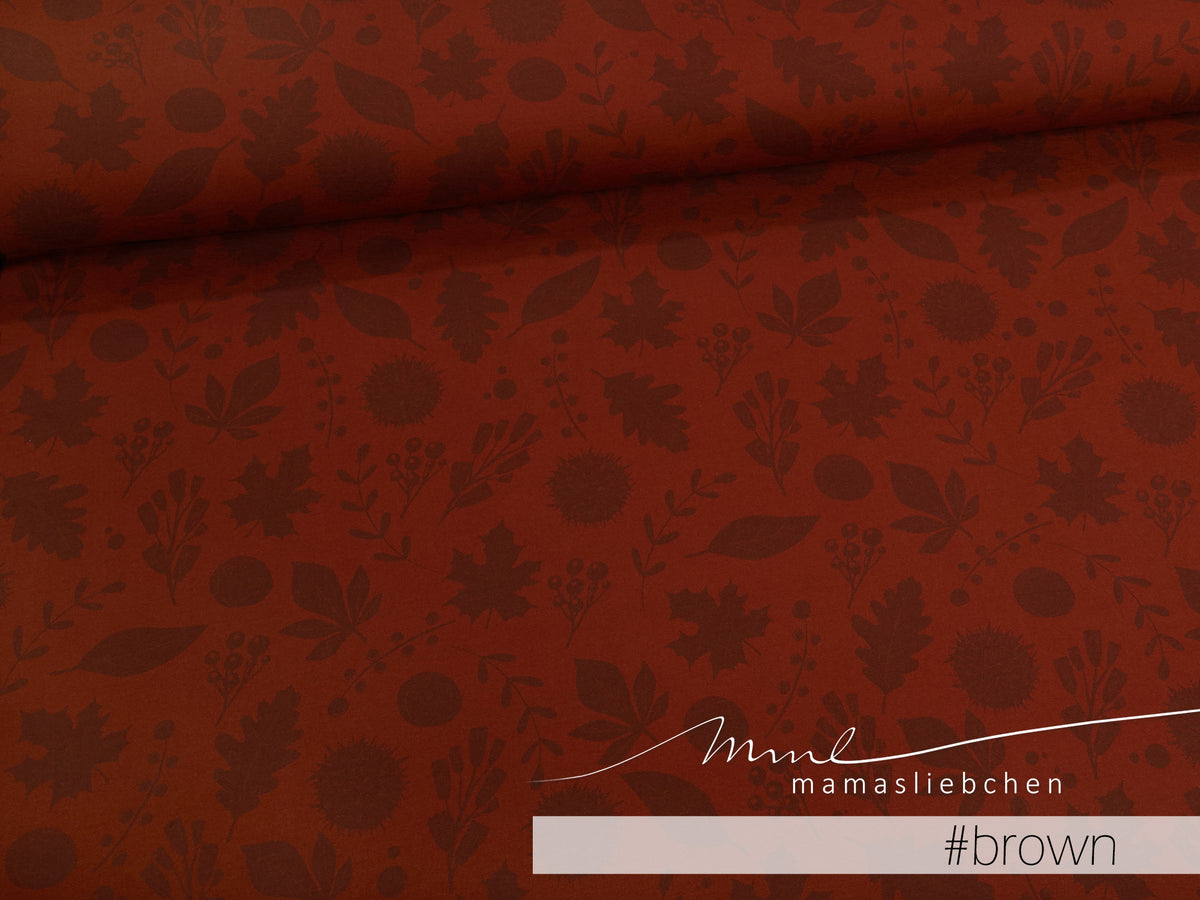 Sommer-Sweat-Stoff "autumn #brown" (0,25m)