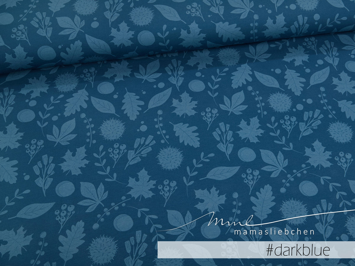 Sommer-Sweat-Stoff "autumn #darkblue" (0,25m)