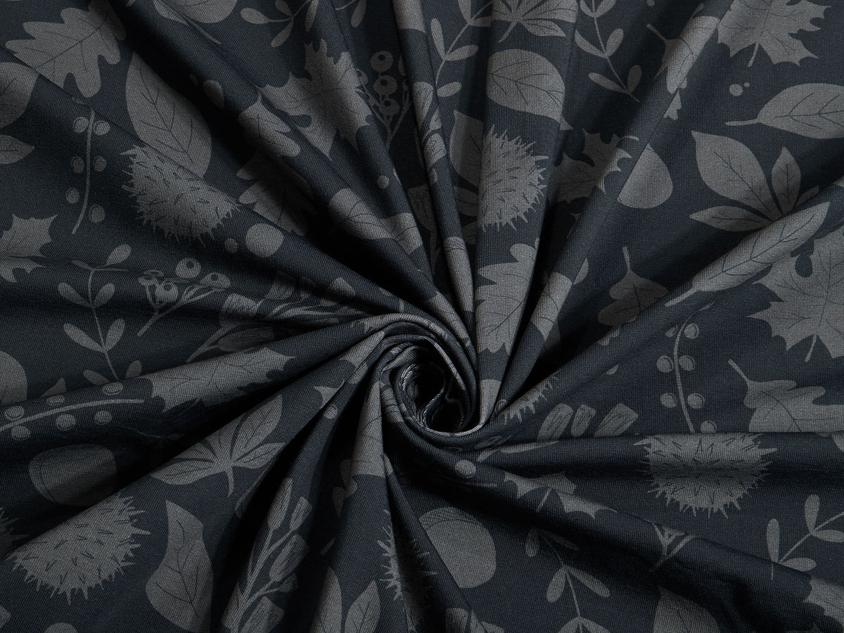 Sommer-Sweat-Stoff "autumn #darkgray" (0,25m)