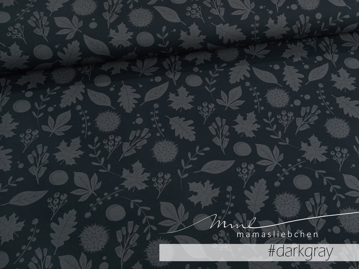Sommer-Sweat-Stoff "autumn #darkgray" (0,25m)