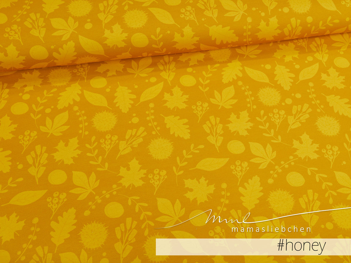 Sommer-Sweat-Stoff "autumn #honey" (0,25m)