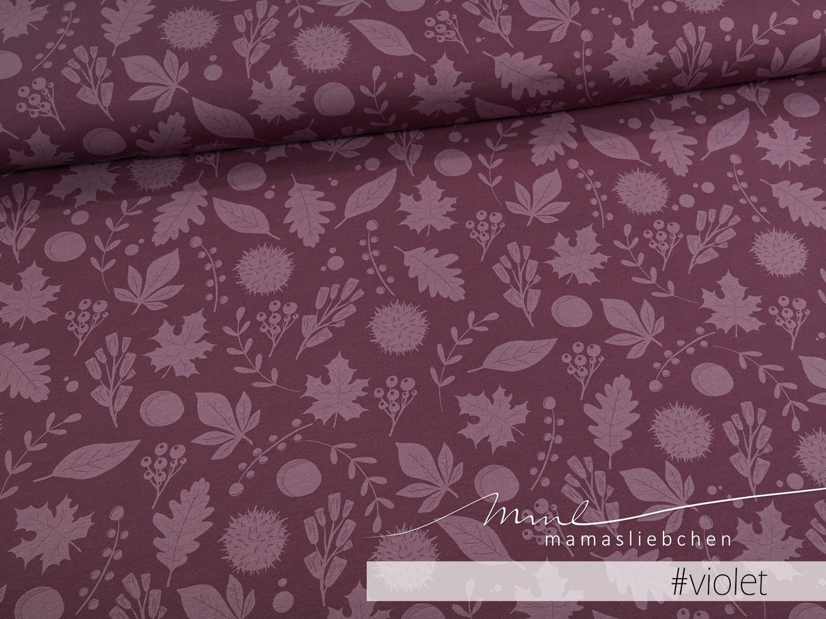 Sommer-Sweat-Stoff "autumn #violet" (0,25m)