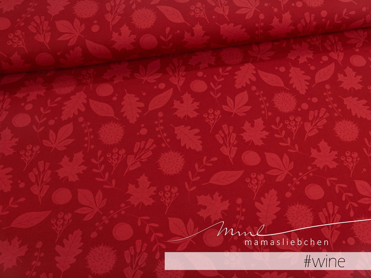 Sommer-Sweat-Stoff "autumn #wine" (0,5m)