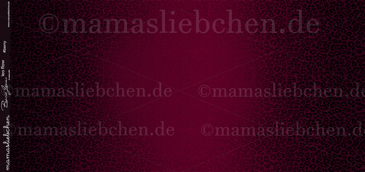 Sommer-Sweat-Stoff "Basic Jeans leo flow #berry" (0,25m)