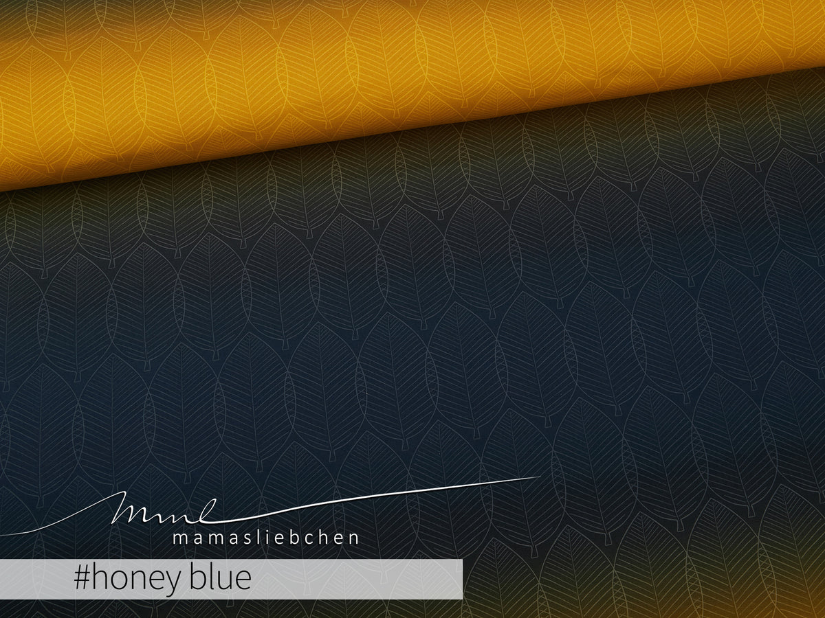Sommer-Sweat-Stoff "Mellow flow #honey blue" (0,25m)