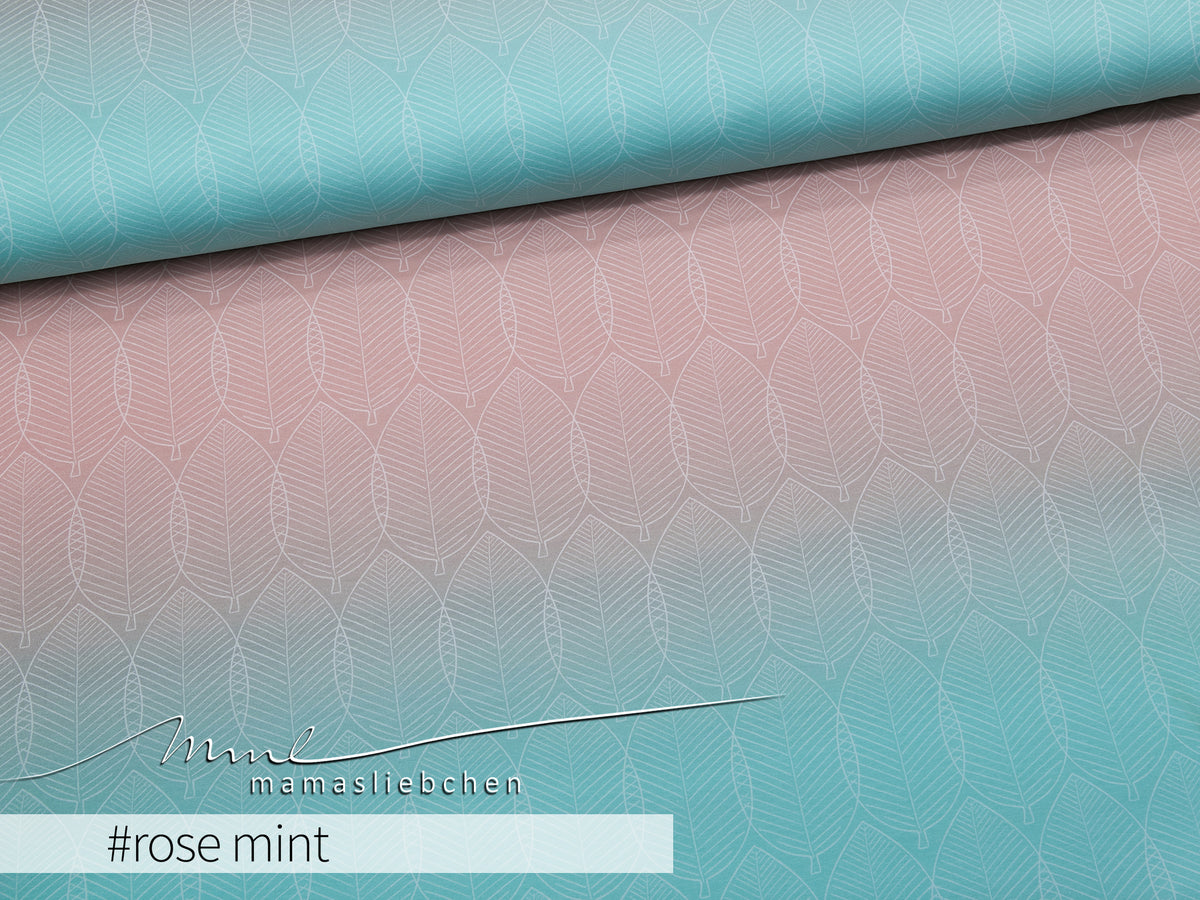 Sommer-Sweat-Stoff "Mellow flow #rose mint" (0,25m)