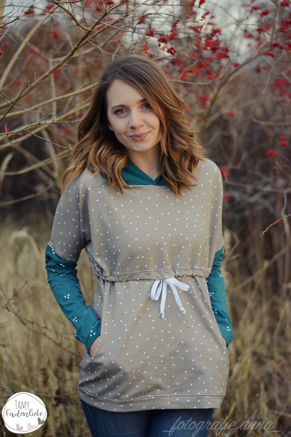Sommer-Sweat-Stoff "sweethearts dots #taupe" (0,5m)
