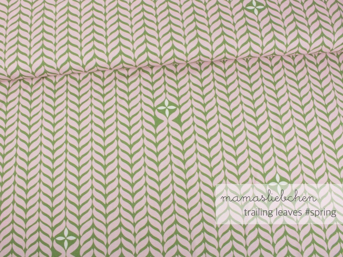 Sommer-Sweat-Stoff "trailing leaves #spring" (0,5m)