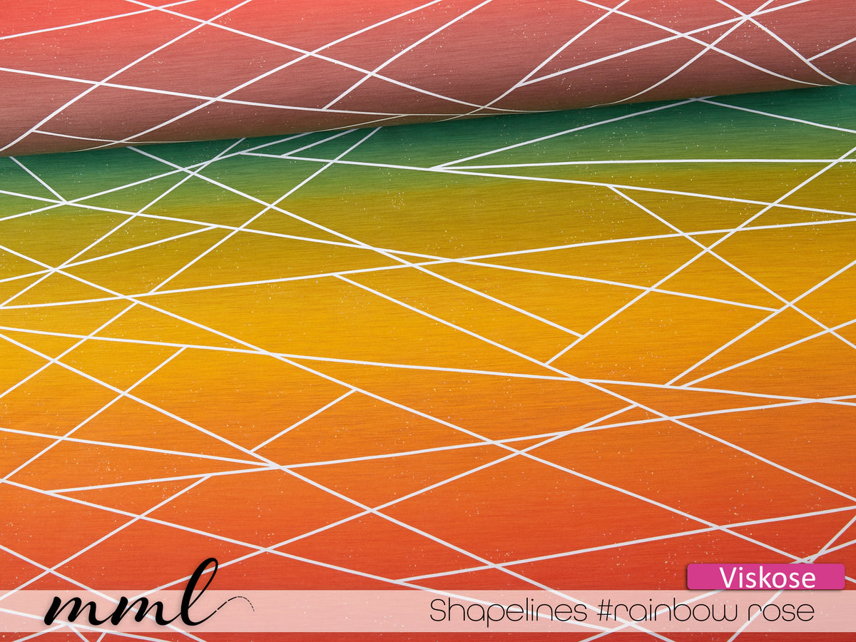 Viskose-Jersey-Stoff "Shapelines #rainbow rose" (0,25m)