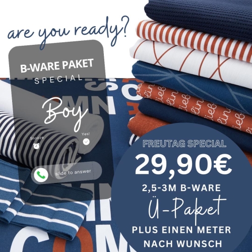 B-Ware Stoff-Paket Boy (ca. 1 kg, ca. 2,5-3m)