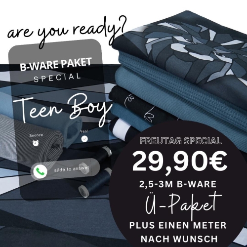 B-Ware Stoff-Paket Teen Boy (ca. 1 kg, ca. 2,5-3m)