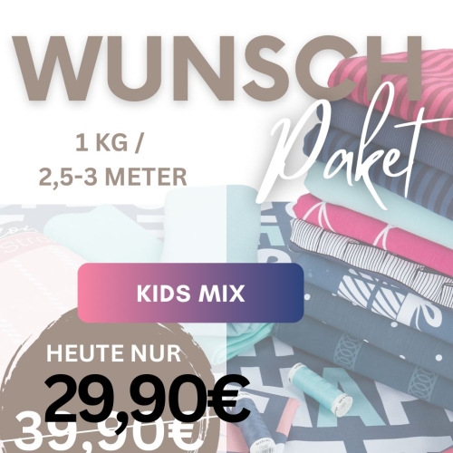 Wunsch-Paket Musterdruck Box Mix (ca. 1 kg, ca. 2,5-3m)