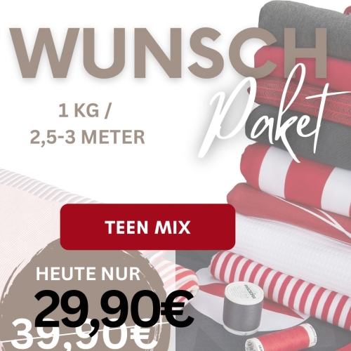 Wunsch-Paket Musterdruck Box Teen Mix (ca. 1 kg, ca. 2,5-3m)